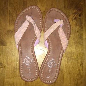 Cute pink flip flops
